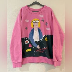 Piccolina Pink Graphic Sweatshirt